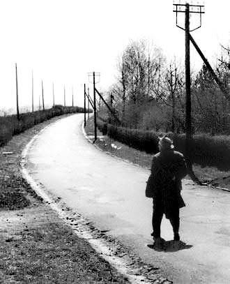 Cmrok 1962. godine. Miroslav Krleža u šetnji